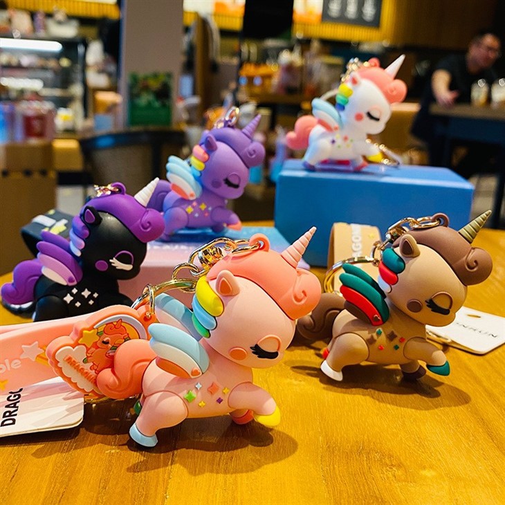 Custom PVC Unicorn Keychain